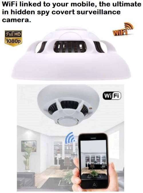 New Wireless Spy Smoke Detector HD Camera with P2P WiFi and Motion Detection. Collections Allowed
