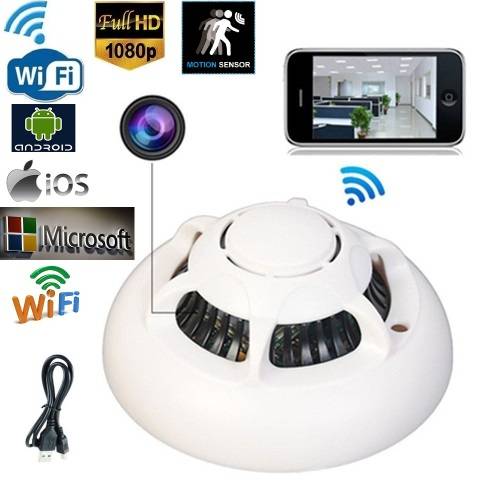 New Wireless Spy Smoke Detector HD Camera with P2P WiFi and Motion Detection. Collections Allowed