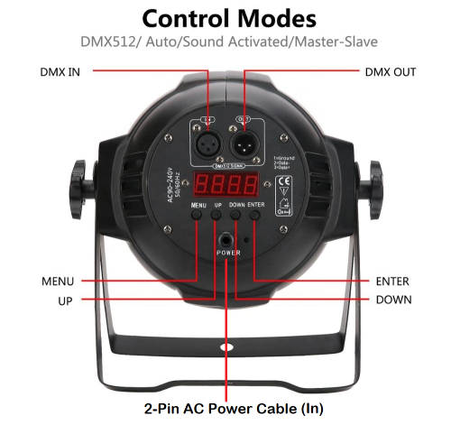 Professional Disco Stage DJ Party Wash LED Light DMX512 PARCAN 6in1 RGBWA-UV Collections are allowed