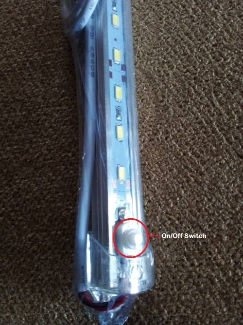Aluminium Rigid LED Strip Light: 12Volts Lamp With On/Off Switch. Collections Are Allowed.