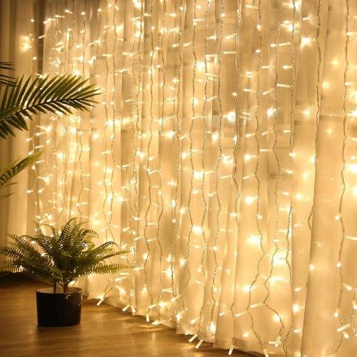 Warm White LED Decorative Fairy Curtain Lights Waterproof 220V AC. Collections are allowed.