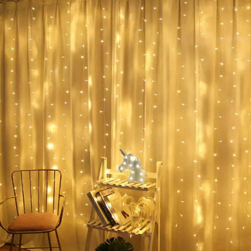 Warm White LED Decorative Fairy Curtain Lights Waterproof 220V AC. Collections are allowed.