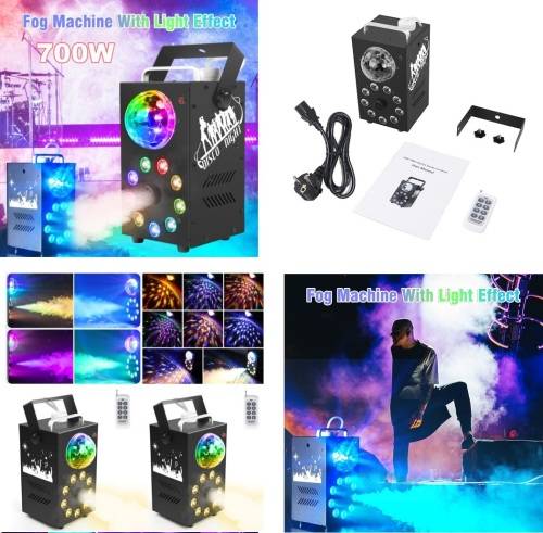 Professional Smoke Fog Machine with MultiColour RGB LEDs, Rotating Light Ball. Collections allowed