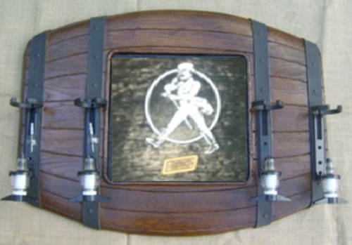 Johnnie Walker Whisky Flat Barrel Liquor Dispensers with 4 Optic Sets. Brand New. Collection Allowed