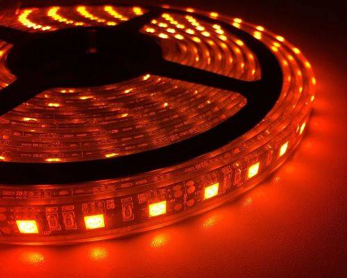 Orange LED Strip Lights: 5 Metres 12Volts Waterproof in Orange Colour. Collections are allowed.