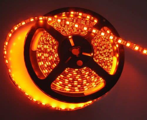 Orange LED Strip Lights: 5 Metres 12Volts Waterproof in Orange Colour. Collections are allowed.