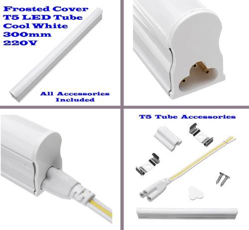 LED Integrated T5 Tube Lights 220V Frosted Cover with Mounting Accessories. Collections Are Allowed.