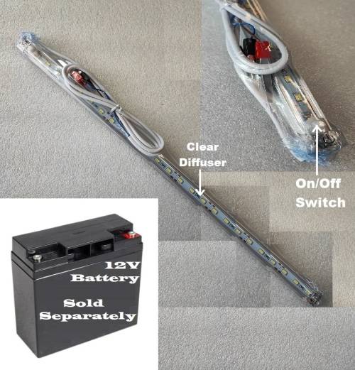 LED Tube Light: 12V Emergency, Cabinet etc Lamp With ON/OFF Switch. Collections Are Allowed.