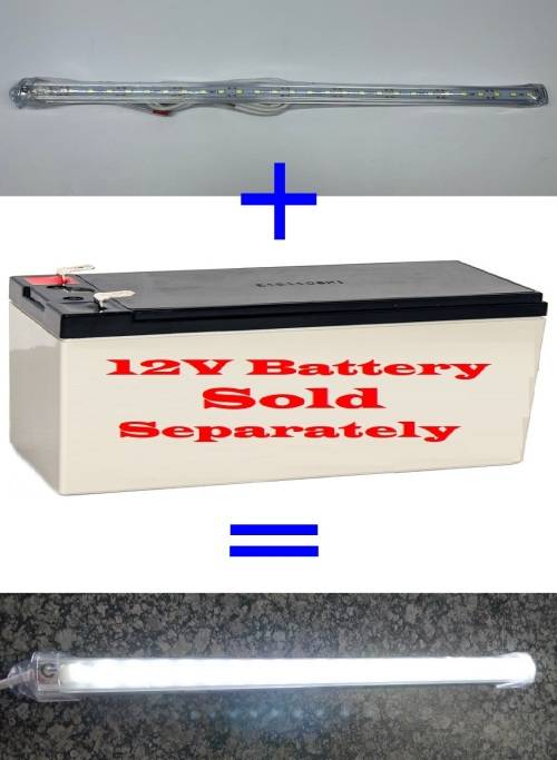 LED Tube Light: 12V Emergency, Cabinet etc Lamp With ON/OFF Switch. Collections Are Allowed.