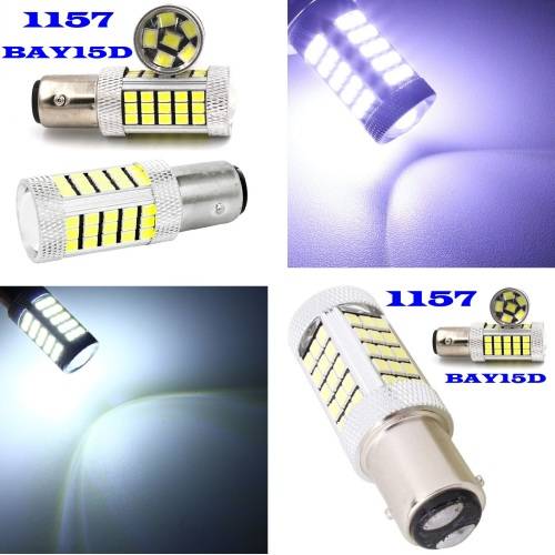 Cool White 1157/BAY15D 16W 990lm 66xSMD2835 LED Light Bulb, DC9~32V. Collections Are Allowed.