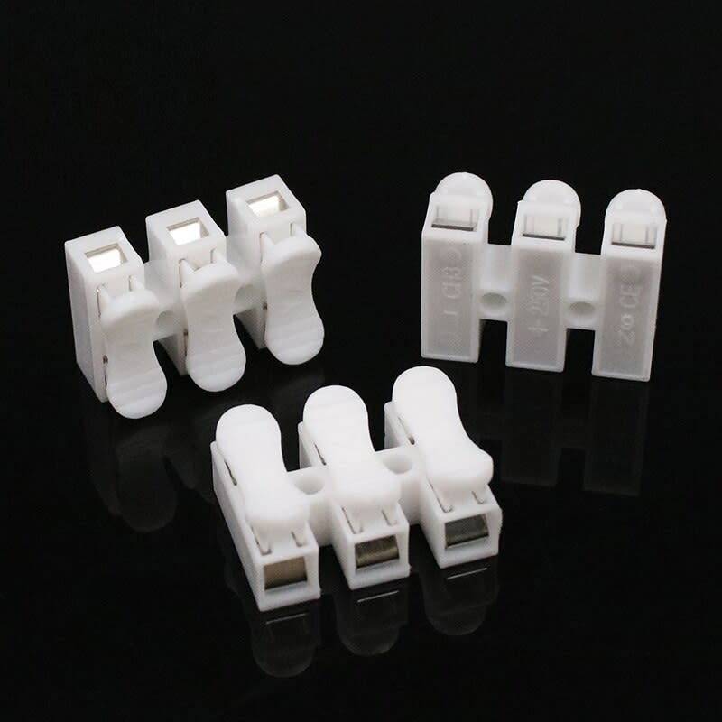 3-Wire Spring Push Down Connector / Solderless and Tape Free Solution. Collections Are Allowed.