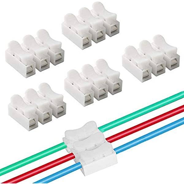 3-Wire Spring Push Down Connector / Solderless and Tape Free Solution. Collections Are Allowed.