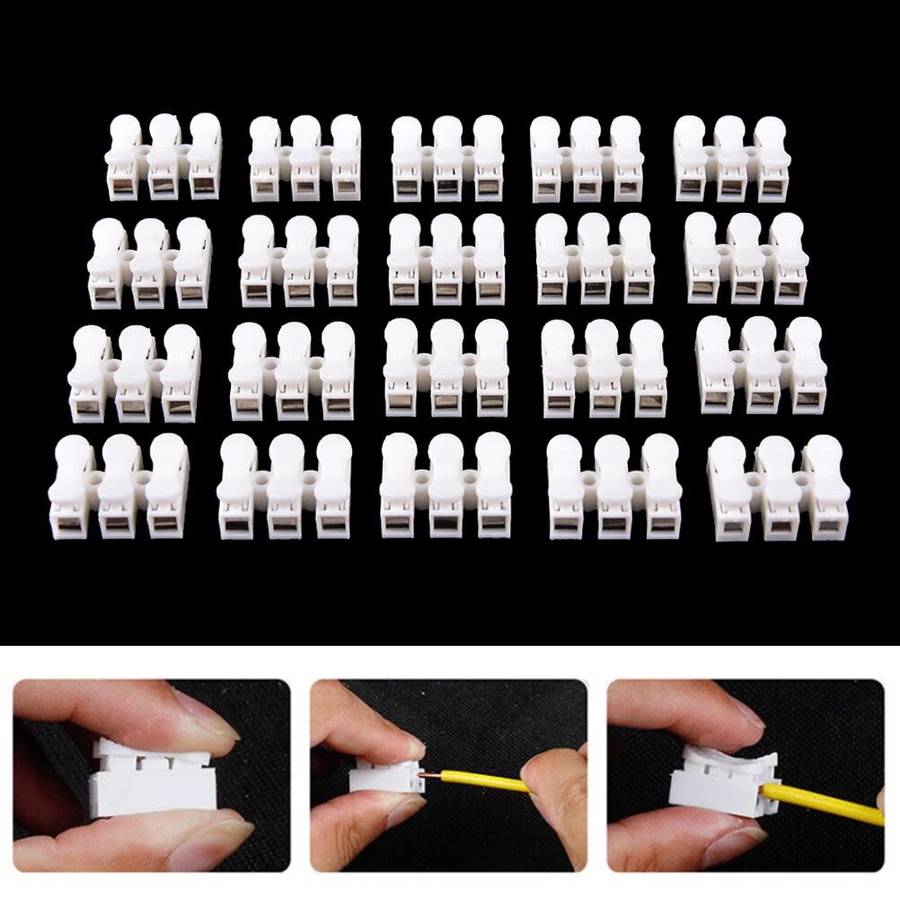 3-Wire Spring Push Down Connector / Solderless and Tape Free Solution. Collections Are Allowed.