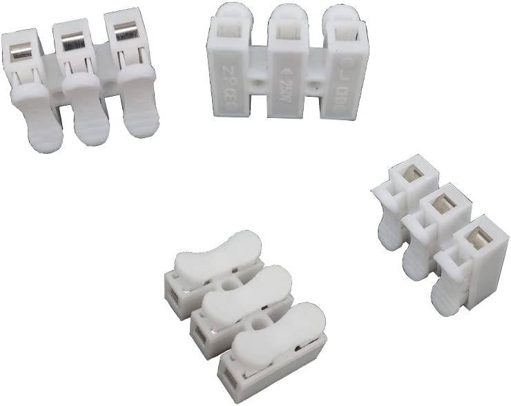 3-Wire Spring Push Down Connector / Solderless and Tape Free Solution. Collections Are Allowed.