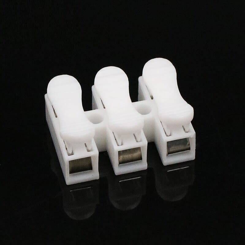 3-Wire Spring Push Down Connector / Solderless and Tape Free Solution. Collections Are Allowed.
