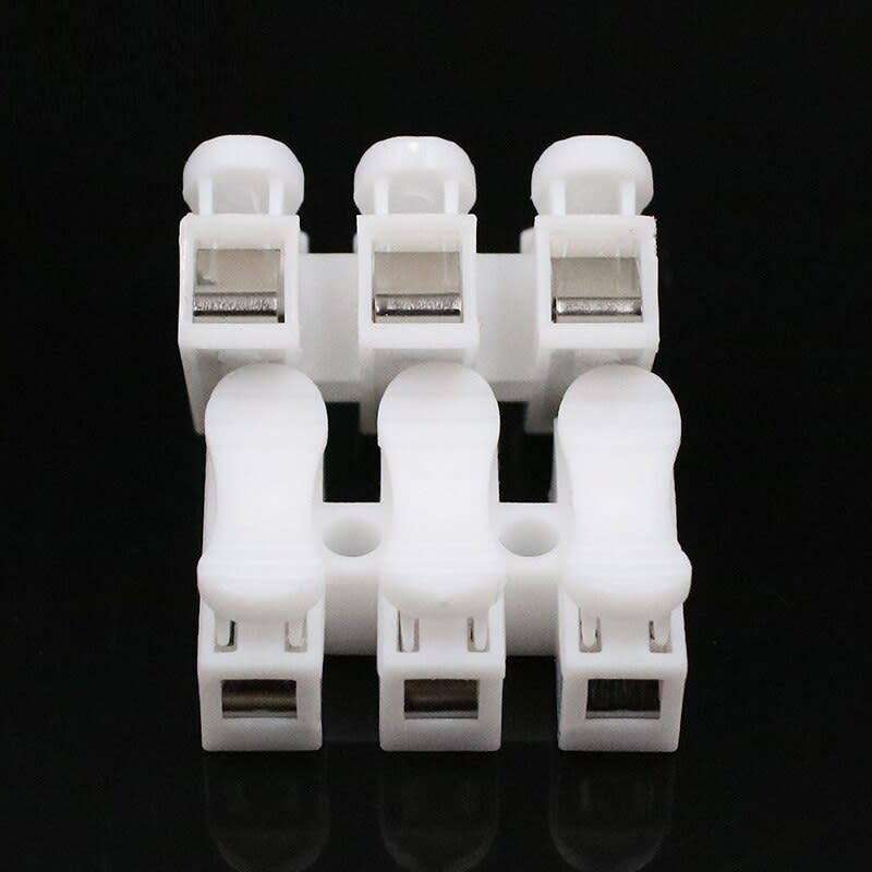3-Wire Spring Push Down Connector / Solderless and Tape Free Solution. Collections Are Allowed.
