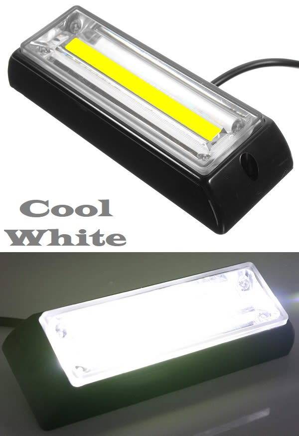 Cool White Cluster Grille COB LED Flash Strobe Lights for Motor Vehicles. Collections Are Allowed.