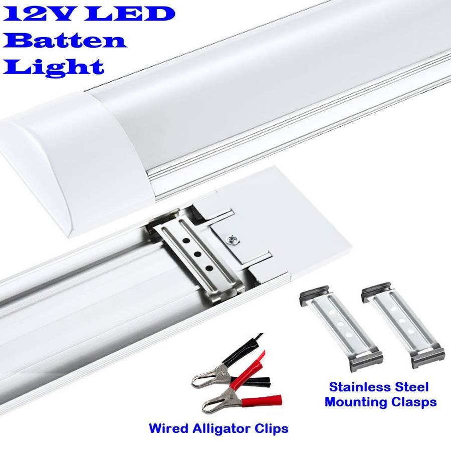 LED Batten Lights / Tube Lamps. 12 Volts. Can Be Run From A 12V Battery or PSU. Collections Allowed.