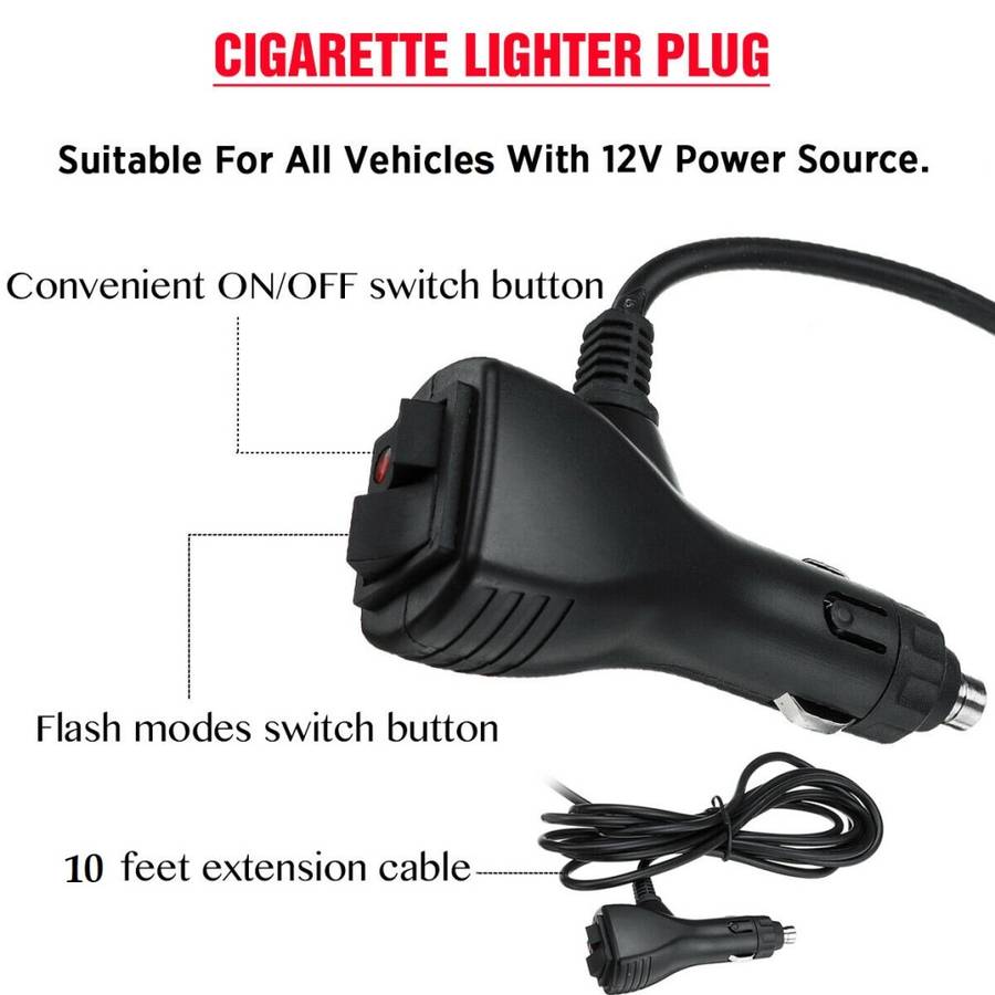 Green COB LED Vehicle Roof Top Strobe Flash Warning Light. Magnetic Mount. Collections Are Allowed