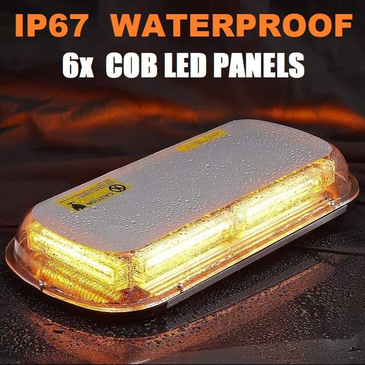 Amber Orange COB LED Car Roof Top Strobe Flash Warning Light Magnetic Mount. Collections Are Allowed