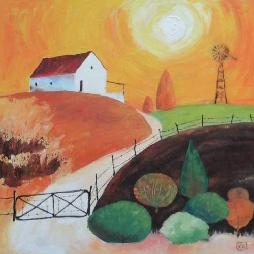 country scene on a warm day