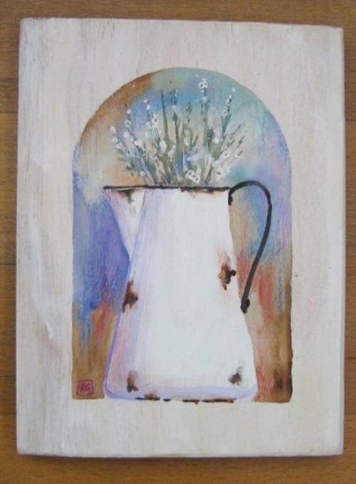 enqmel jug with wildflowers