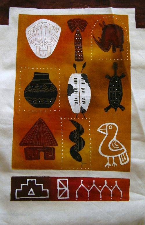 table runners and wall hangings- hand painted
