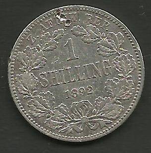 1892 1 SHILLING LOW MINTAGE!!