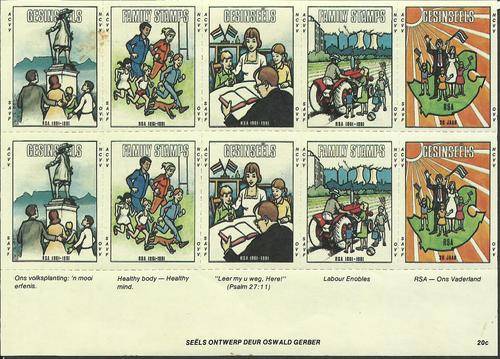 RSA 1881-1981 FAMILY STAMP SHEET UHM!