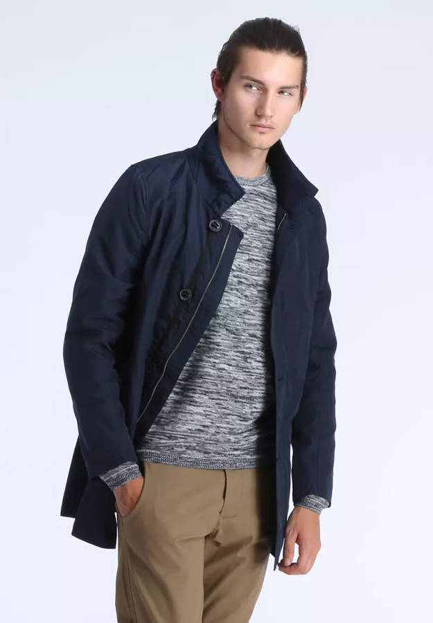 SELECTED HOMME Burtone Navy Jacket / Overcoat (Size:SMALL) 100% GENUINE/AUTHENTIC