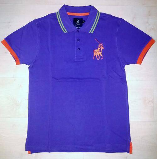 Polo Shirt (PURPLE/ORANGE)(Size:MEDIUM)