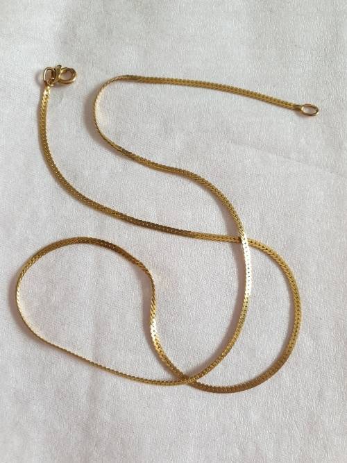 9ct gold flat link chain