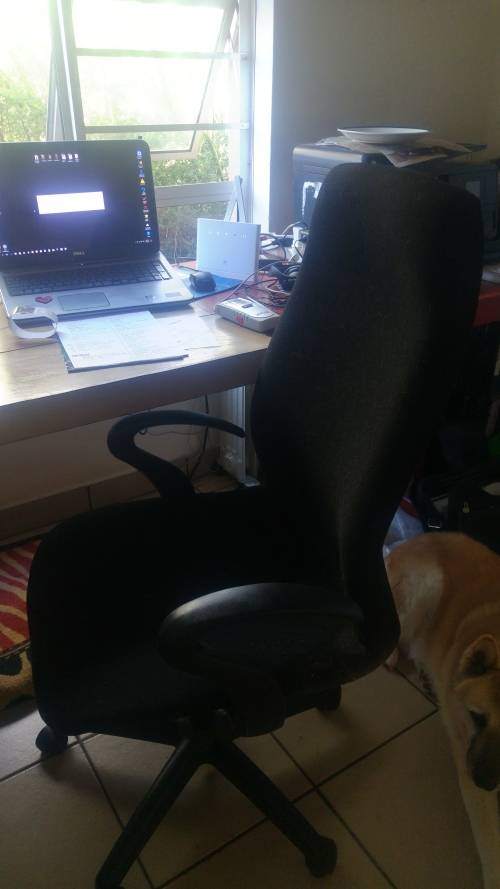 2.8m Wooden Office Desk with Black Office Chair
