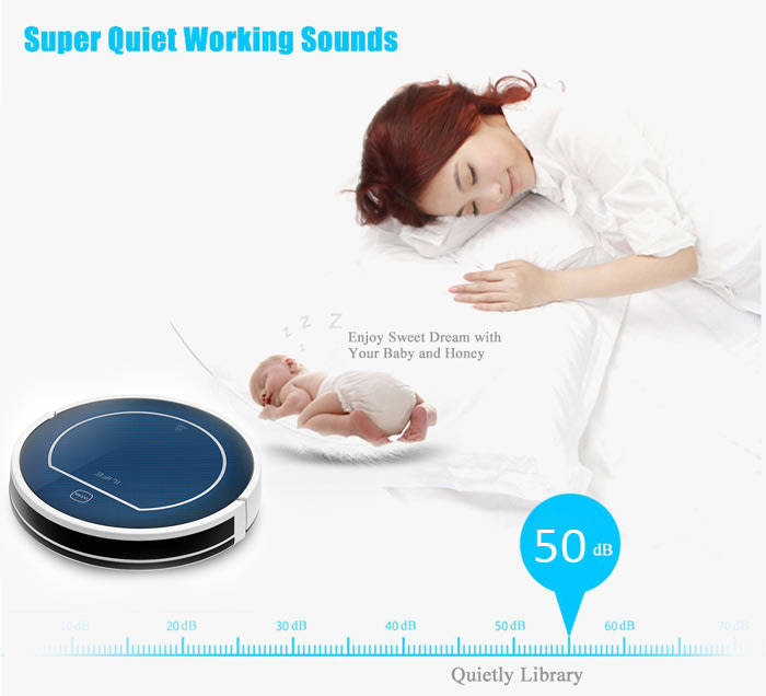 LIFE V7 Intelligent Robotic Vacuum Cleaner Super Mute Self-charging App Bluetooth Remote Control