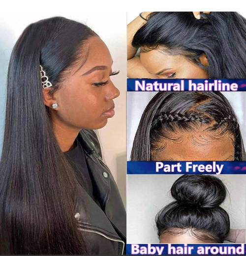 Super doubledrawn full frontal  18inch wig