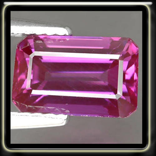3.36CT LOVELY VIOLET SAPPHIRE [VVS1] PRECISION POLISHED IN A EMERALD CUT