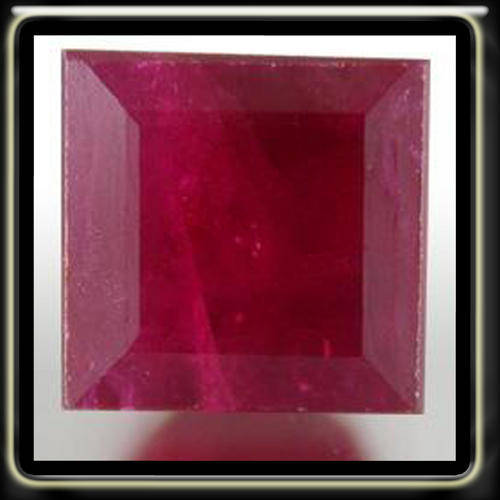 PERFECT 1.12ct Blood Red Square Step Cut Ruby