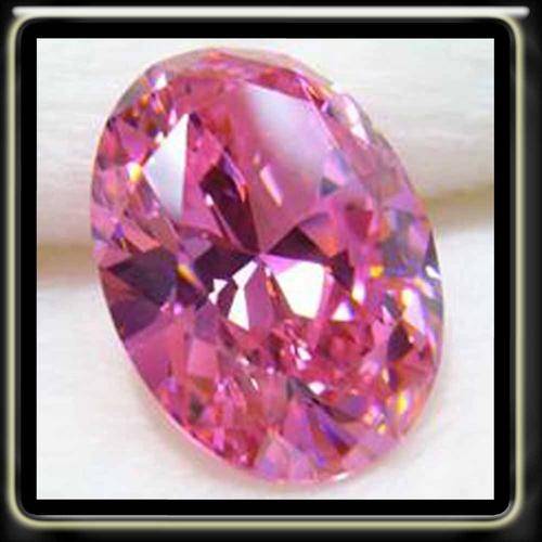 SHINING 2.04CT PRECISION OVAL CUT PINK  DIAMOND SIMULANTS WITH BEAUTIFULL LUSTRE
