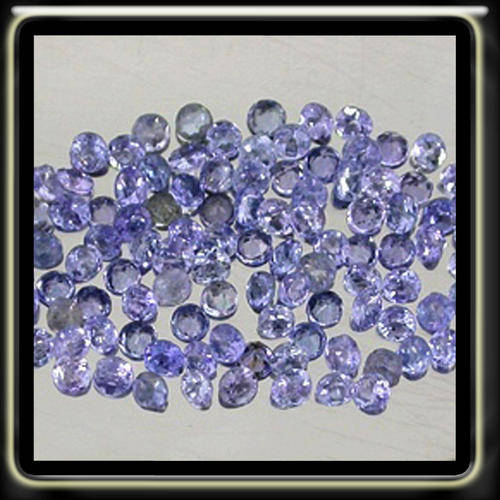 1.04CT BREATHTAKING PARCEL OF VIOLET BLUE TANZANITES CUT IN PERFECT ROUND GEMSTONES