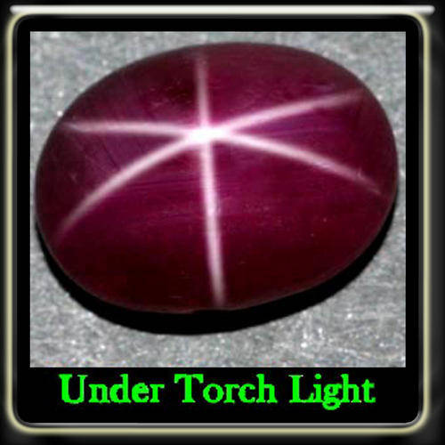 STRIKING 2.82CT NATURAL PURPLISH RED 6 RAY STAR RUBY POLISHED IN A OVAL CABOCHON