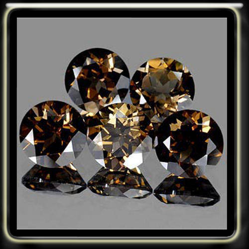 NATURAL 3.60CT SMOKEY BROWN PAIR QUARTZ IN BRILLIANT BROWN POLISHED GEMSTONES