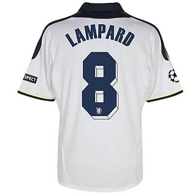 **AUTHENTIC** CHAMPIONS LEAGUE- CHELSEA FC-AWAY-LAMPARD-8-X LARGE