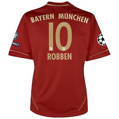 **AUTHENTIC** CHAMPIONS LEAGUE- BAYERN MUNICH-ROBBEN-10-LARGE
