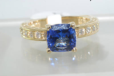 R50000 2.20CT 13 STONE "AAA" TANZANITE & DIAMOND RING