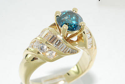 R150000 EXQUISITE 2.65CT ROUND CUT BLUE DIAMOND ENGAGEMENT RING VS