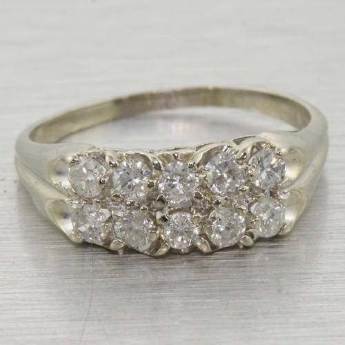 DAZZLING ANTIQUE ANNIVERSARY DIAMOND RING