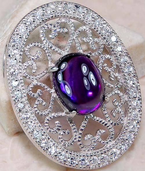 **ON PROMOTION** AMETHYST & WHITE TOPAZ PENDANT   **FREE SHIPPING**