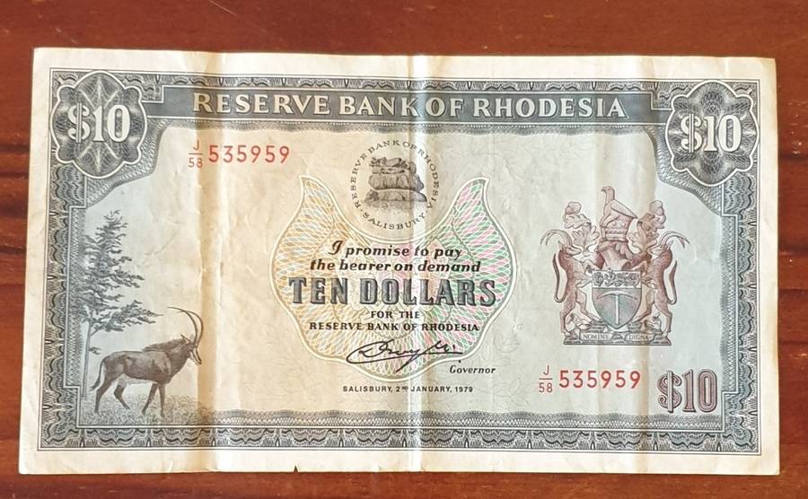RHODESIA $10 NOTE