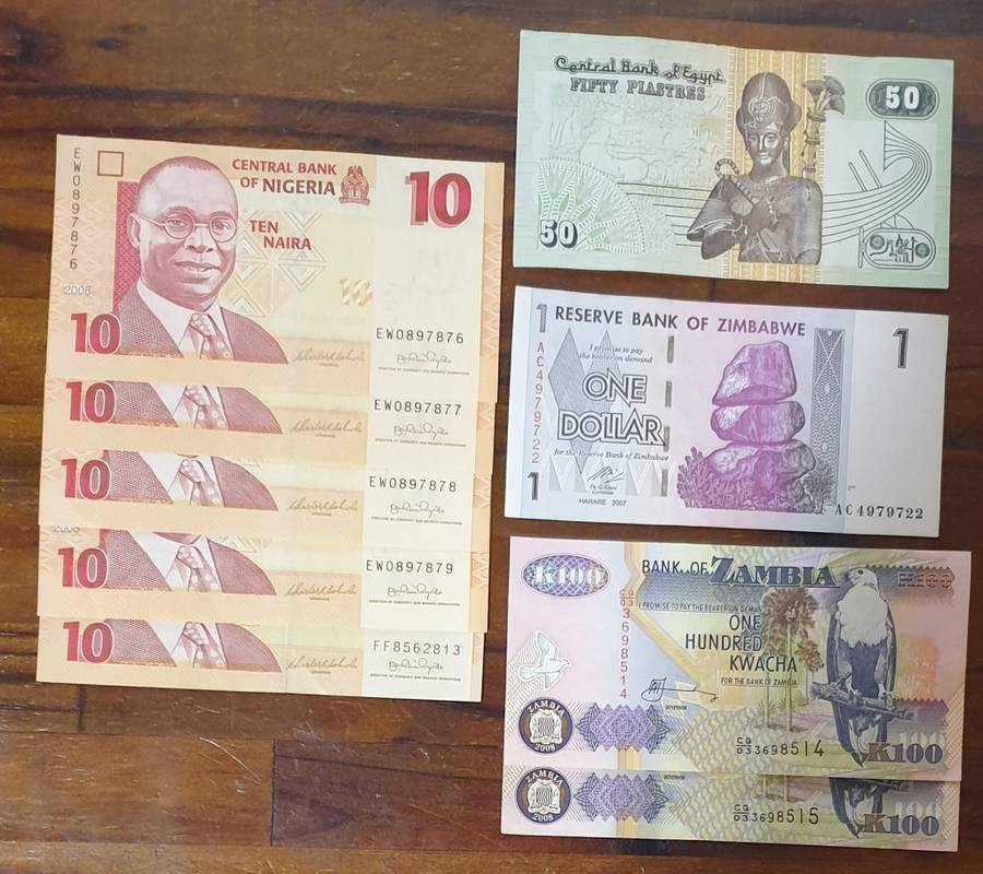 LOT OF UNC AFRICA BANK NOTES (TOTAL OF 12)