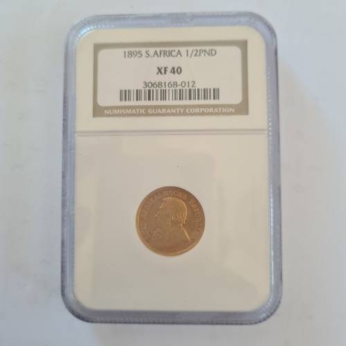 1895 ZAR Gold half pond - NGC graded- XF40 - Valuable key date